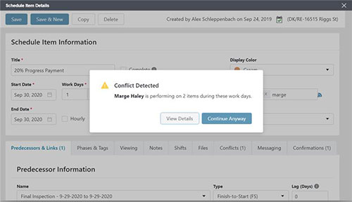 4 scheduling pro tips for specialty contractors 4 conflict notification